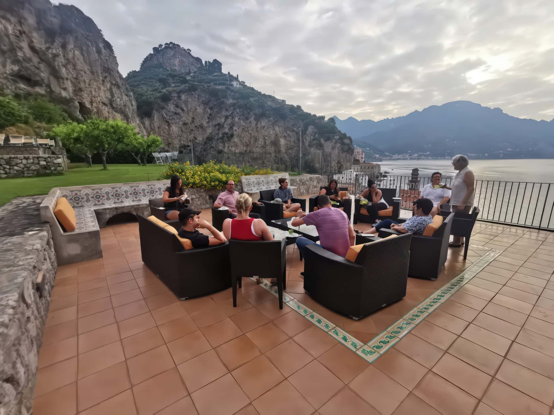 Meeting at a private villa overlooking the most beautiful views of the Amalfi Coast
