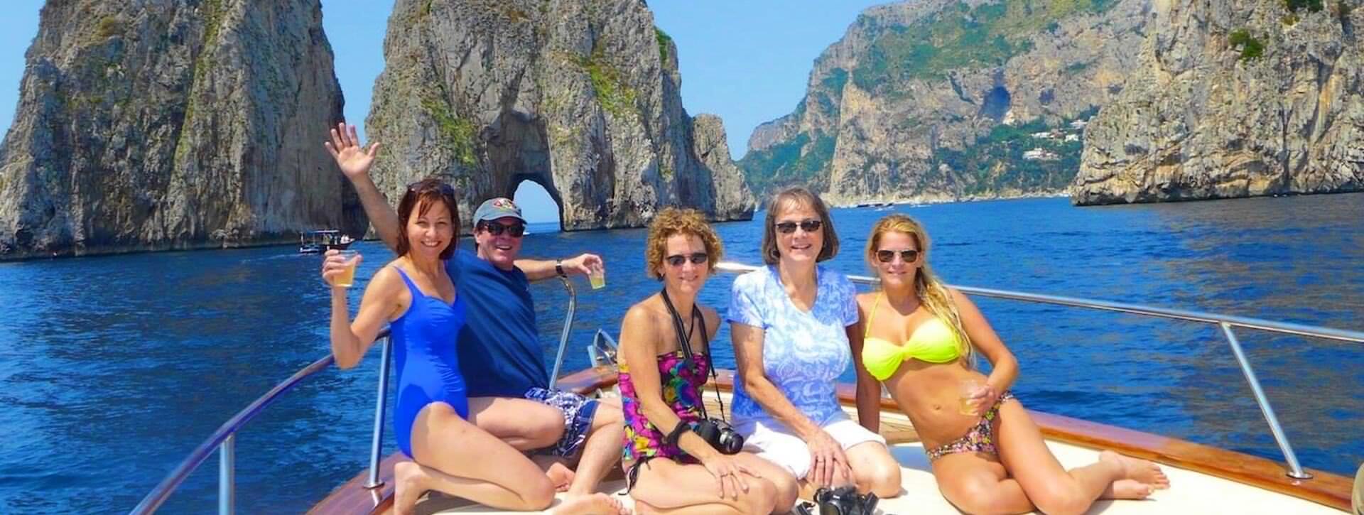 Capri on a private Boat