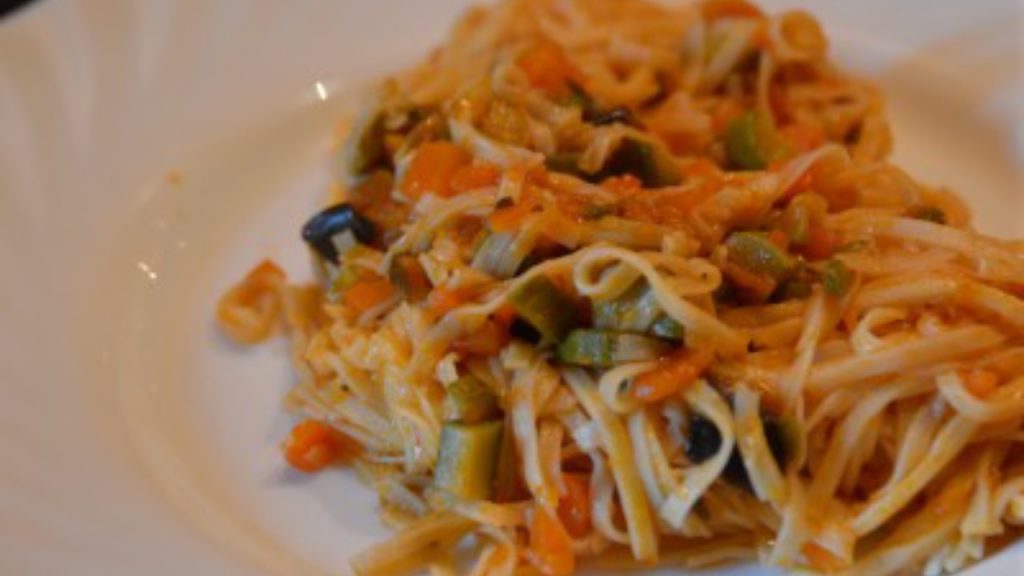 Tagliatelle with Fresh Vegetable Sauce