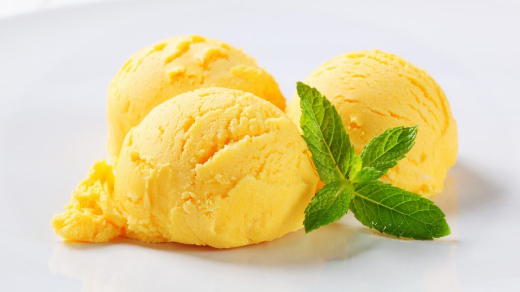 Peach and Prosecco Sorbet