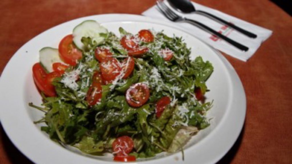 Rocket Salad with Cherry Tomatoes and Shaved Parmesan Cheese